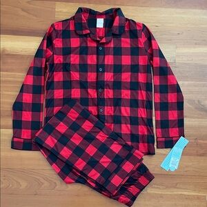 Cat & Jack Red and Black Checkered Kids Pajama Set